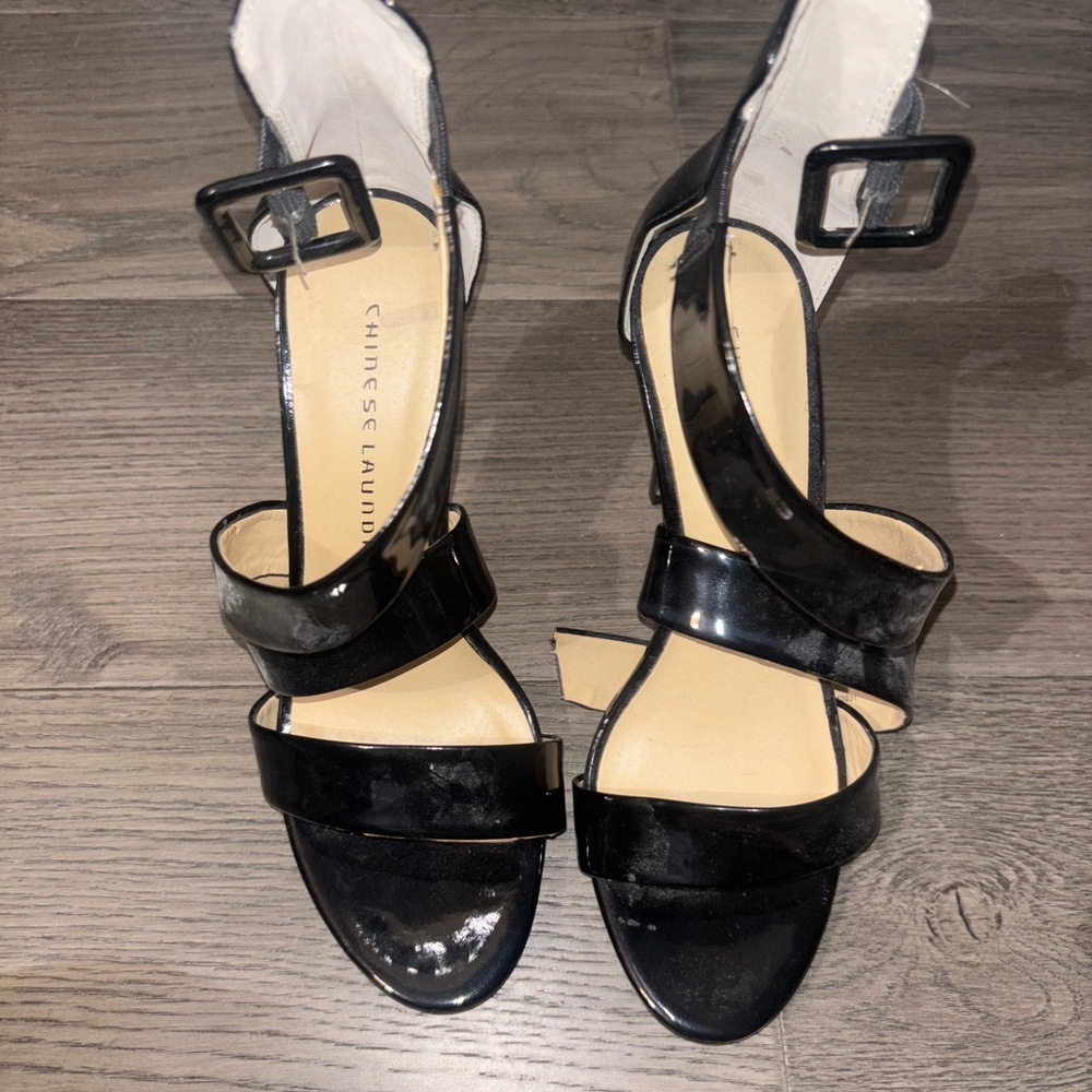 Chinese Laundry Glossy Black Heels